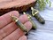 40mm Gold Tone Natural Dragon Blood Double Terminated Bullet Pendant
